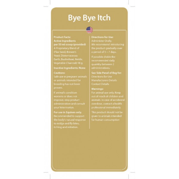 Bye Bye Itch - 4.4lb Bag Back Label
